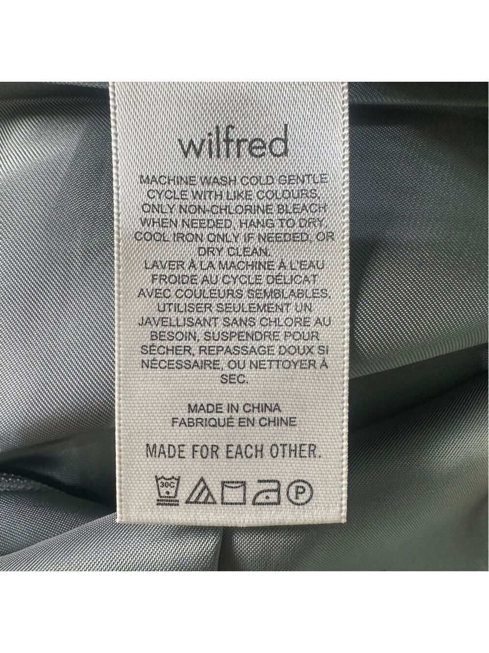 Aritzia Wilfred Check Mini Skirt Green Sz 0 - Picture 7 of 8